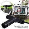 6 Stück Trampolin-Sicherheitsnetz-Stangenendkappen T-förmige Rohrhülse Trampolin T-Gelenkteile Schnellverbinder-Fittings für Sprungbett