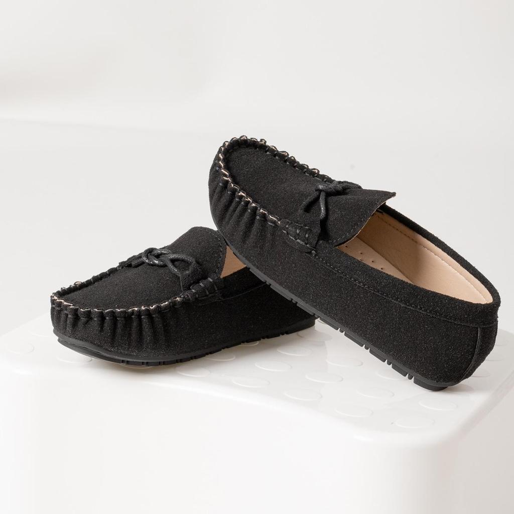 2025 Spring Kids' Suede Slip-on Loafers - Casual Style