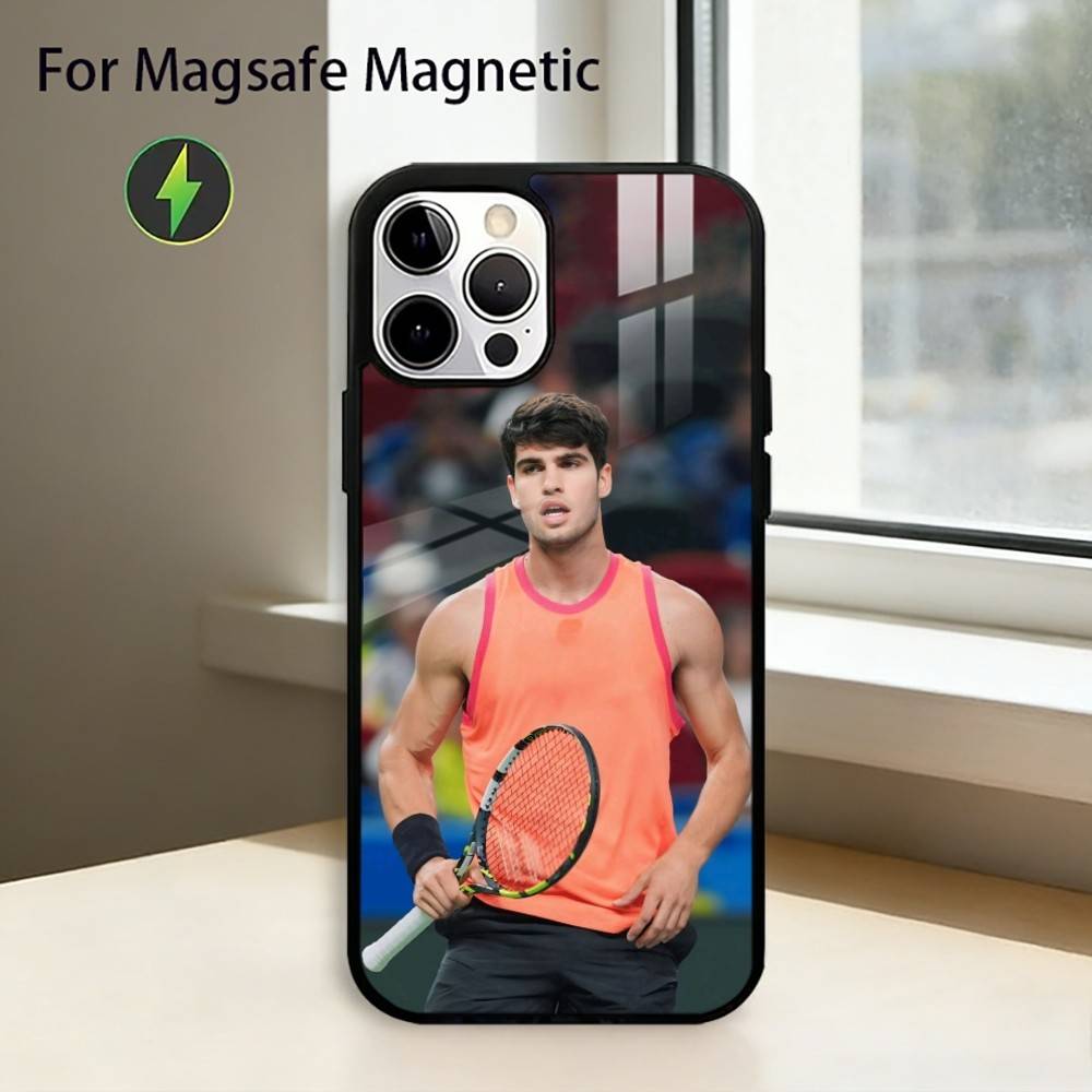 T-Tennis Carlos Alcaraz G-Garfia Phone Case For iPhone17,16,15,14,13,12,11 Plus,Pro Magnetic For Magsafe Wireless Charging