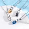 Stainless Steel Jewelry Cross Capsule Medicine  Pills Pendant Cremation Urn Necklace for Ashes Bottle Pendant for Ash Jewelry
