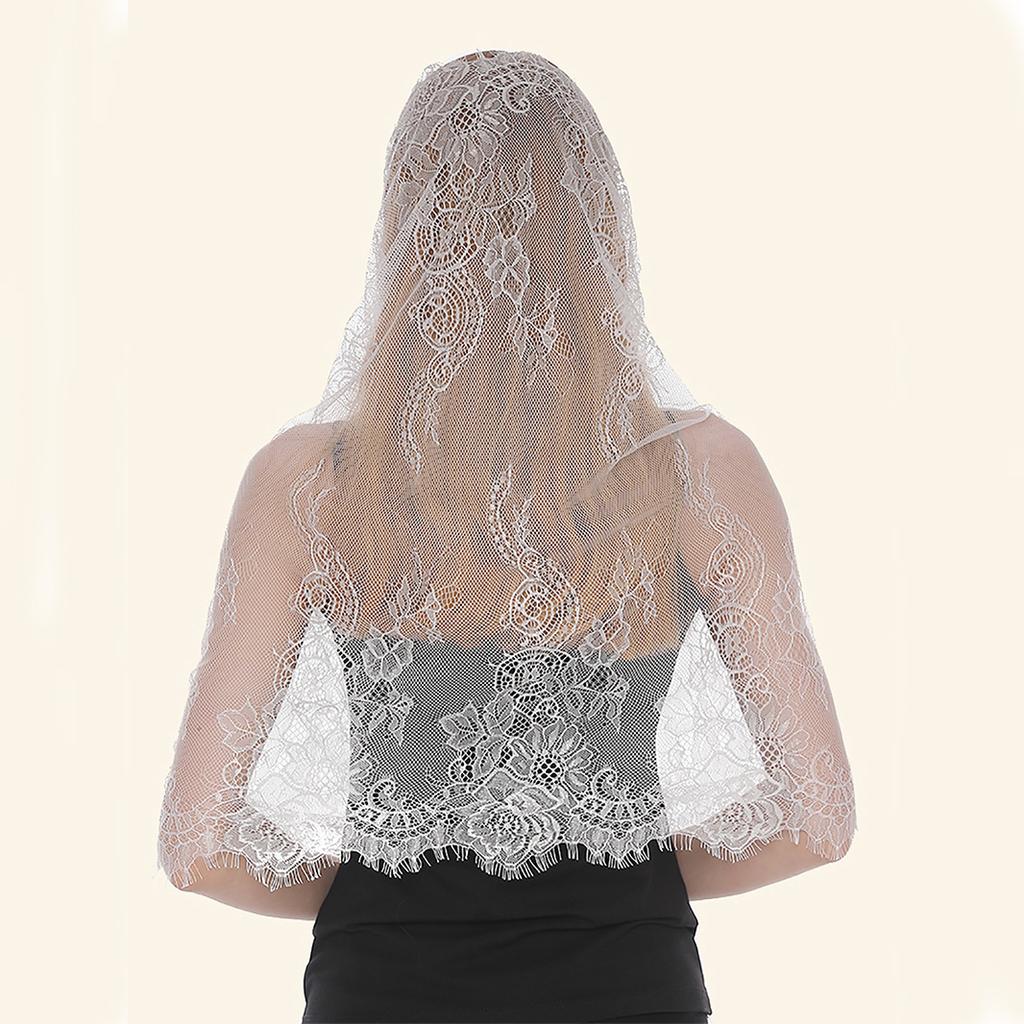 Summer Women Lace Ring Scarf New White Black Solid Hollow-Out Scarves Soft Female Shawl Foulard Wedding Wrap Shawls Korean Style