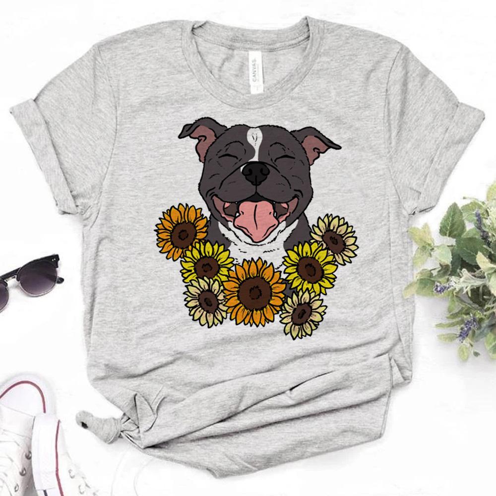 Bull Terrier tshirt women designer t shirt female graphic y2k funny clothes