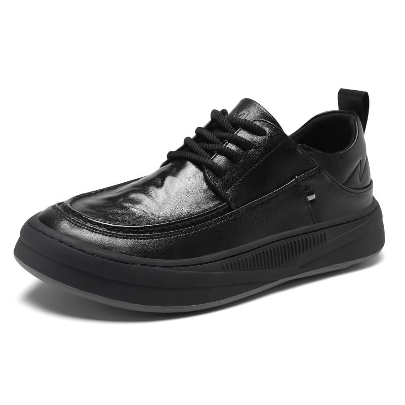 

Новые ретро лоферы из коровьей кожи для мужчин, модные, на мягкой подошве, весенне-осенние, повседневные, мужская роскошная обувь, дизайнерские легкие туфли на доске, мужские zapatos 39 чёрный