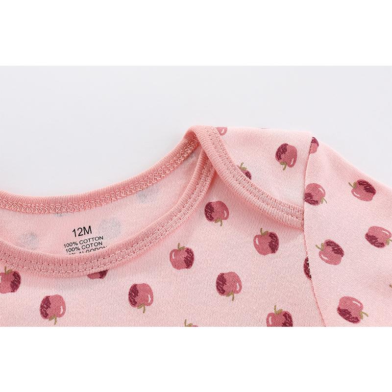 KIDDIEZOOM 4 Pcs Fashion Baby Boys Girls Bodysuits 100%Cotton Soft Newborn Clothes