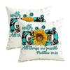 Me & Karma Vibe Pillow Coverszipper Design, Decorative Pillowcase, 45X45 Cm Pillowcase