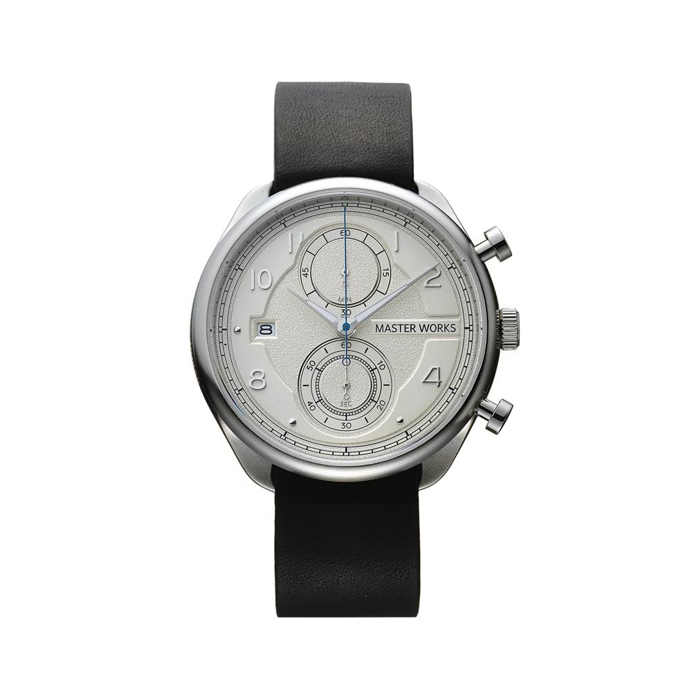 

[MASTER WORKS] Masterworks Quattro 002 MW07SI-EDBKG8 Watch Men s Watch Made in Japan Quartz 41mm Leather Strap Men s Watch Chronograph Black