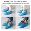 100pcs Disposable Waterproof PE Shoe Covers – Non-Slip, Lightweight Foot Protectors for Indoor Use, Home, Office or Clean Rooms