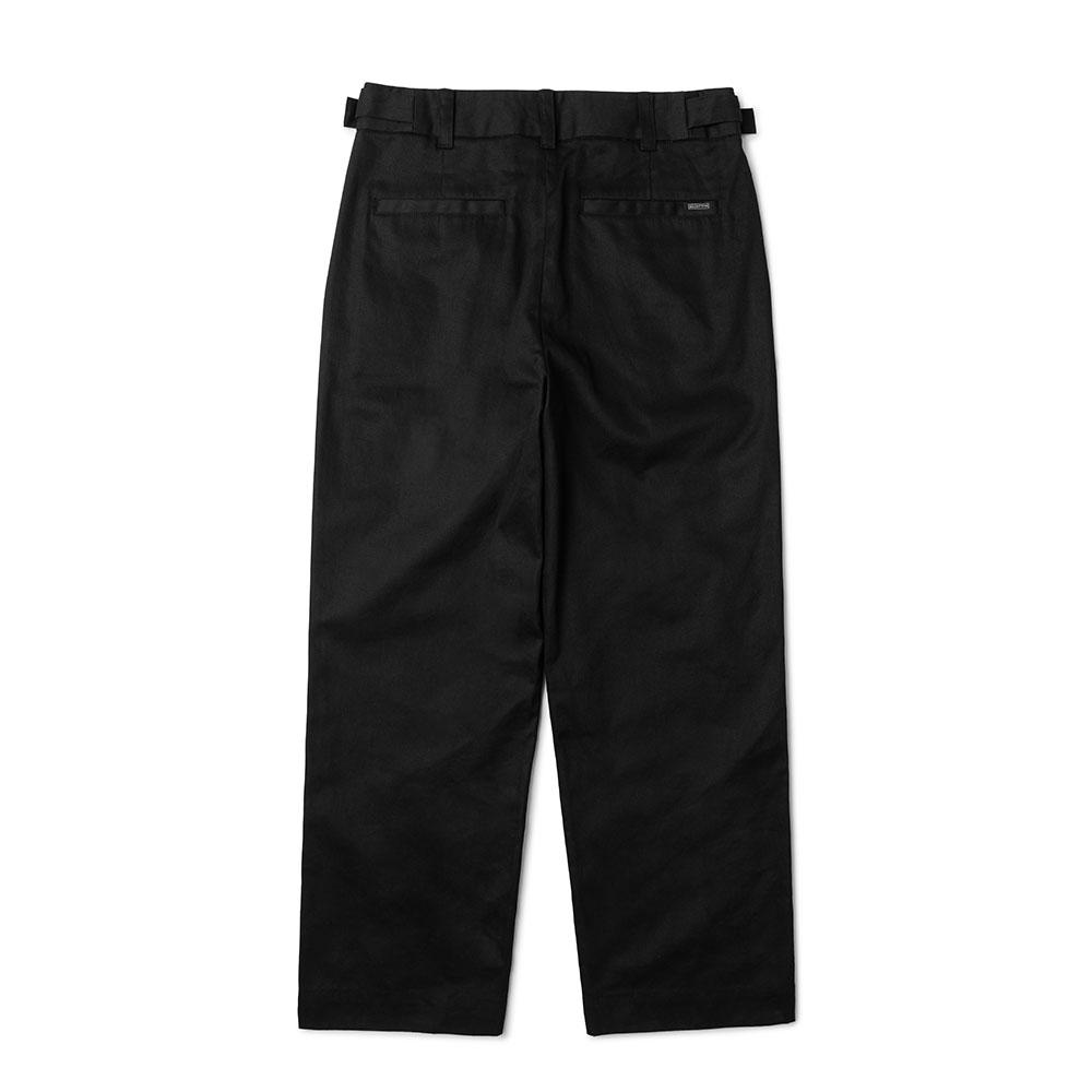 BROMPTON LONDON Cotton One Tuck Trousers - Black (P233Mpt224)