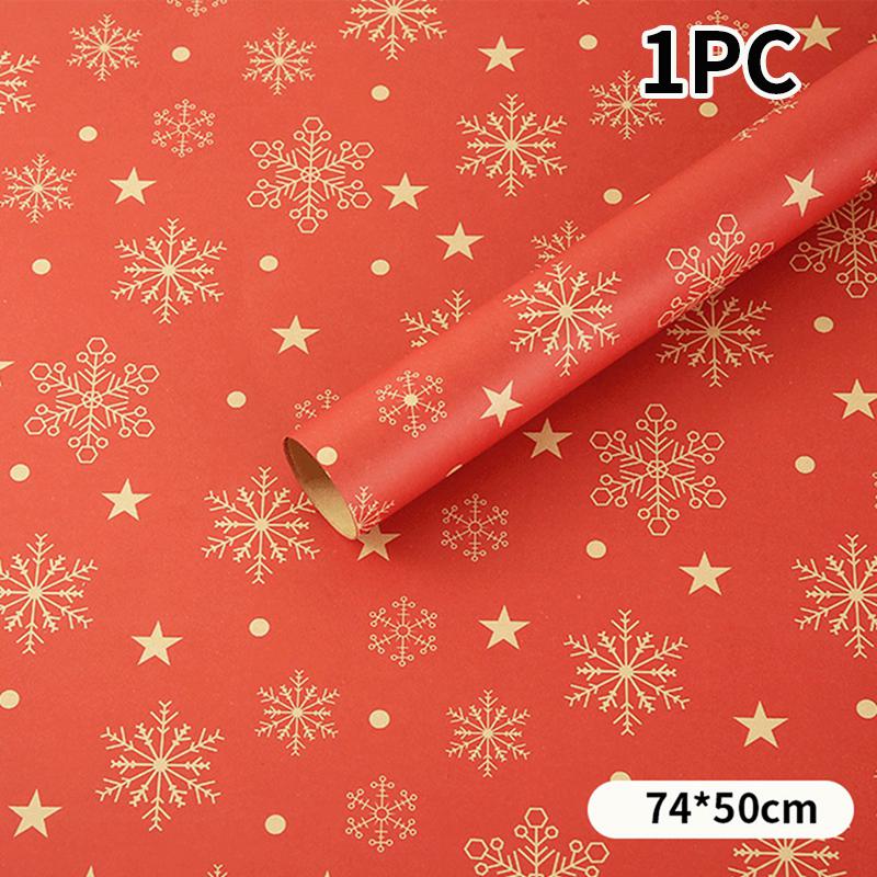 Wholesale Christmas Gift Wrapping Paper Christmas Gift Box Flower Paper Santa Claus Reindeer Christmas Tree Decorative Paper
