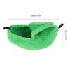 Small Warm Plush Banana shaped Pet   House for Hamster Hammock Bed(Yellow)