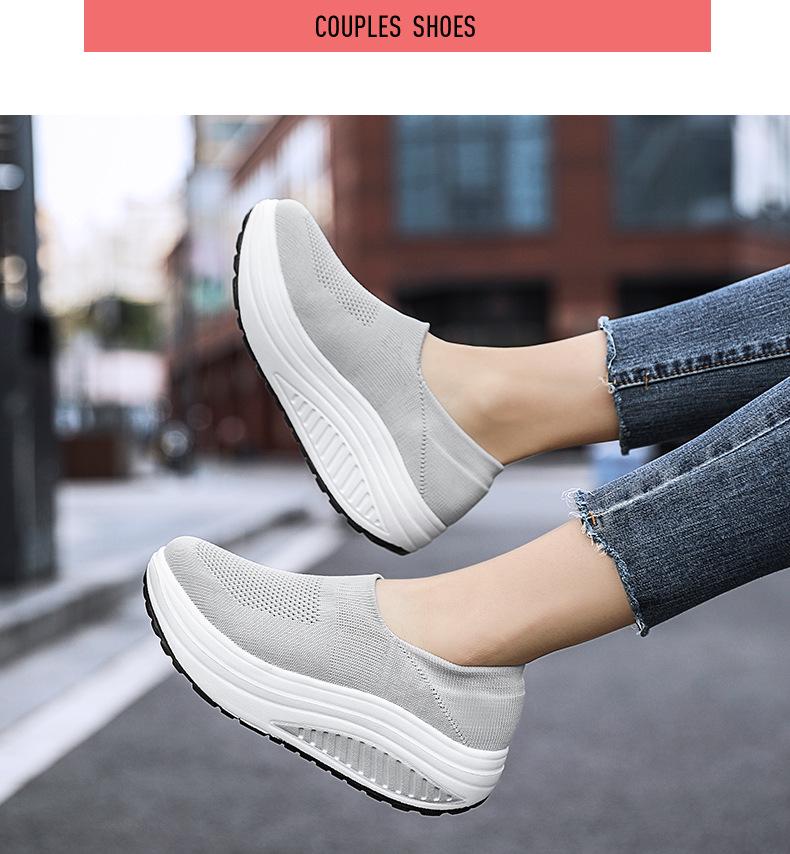 Plus Size Lightweight Slip-On Sneakers with Thick EVA Sole for Nurses