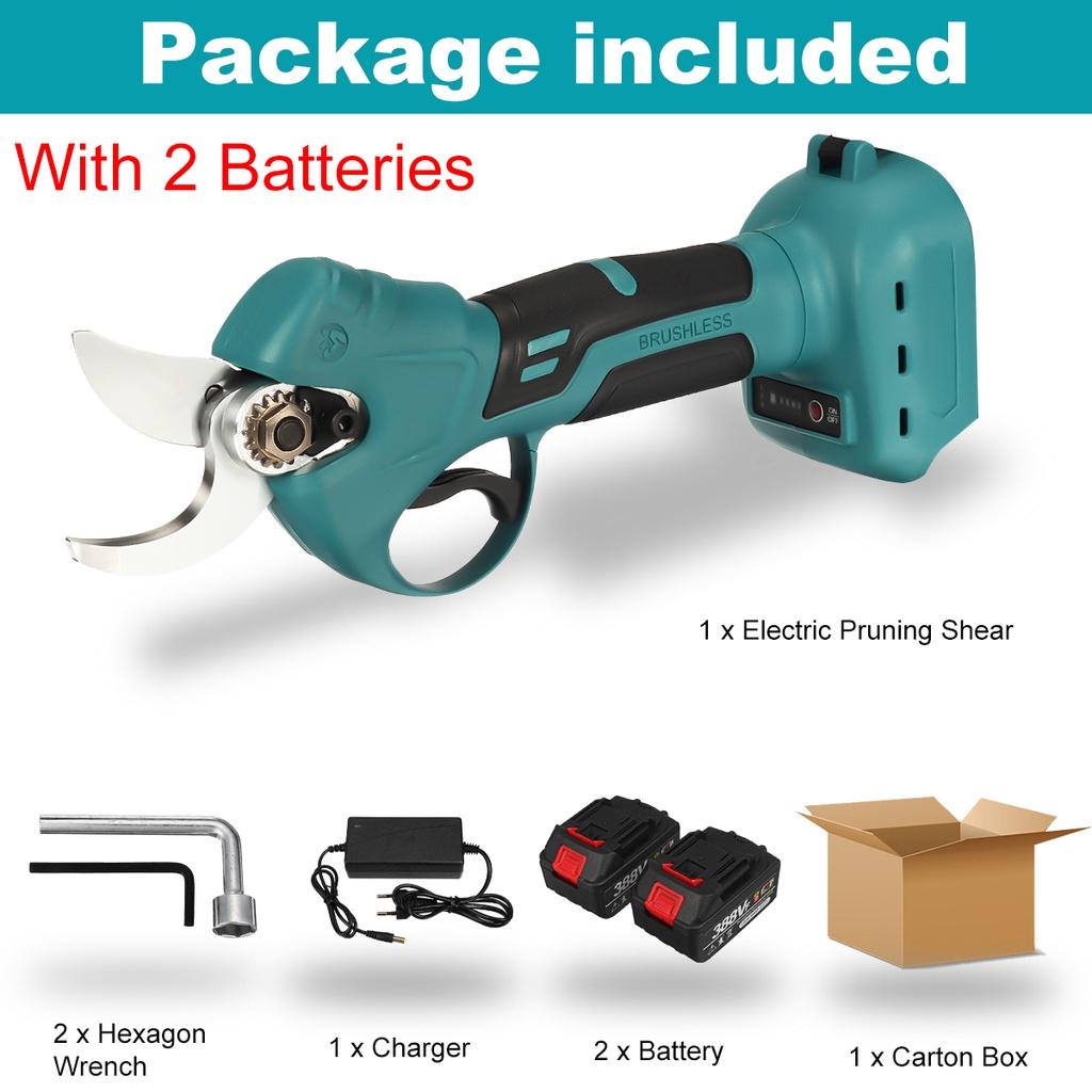 3000W Cordless Electric Scissors Pruning Shears Tree Branch Pruner Garden Power Tools 1pcs/2pcs Battery