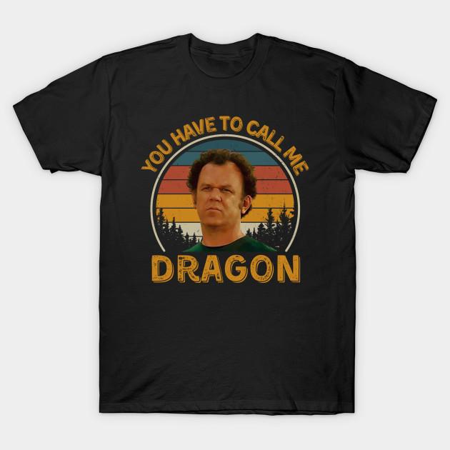 Men Black Print T-shirt Step Brothers Dale Doback You Have To Call Me Dragon No-Cut Transfer Paper Print Cotton Tshirt XL чёрный