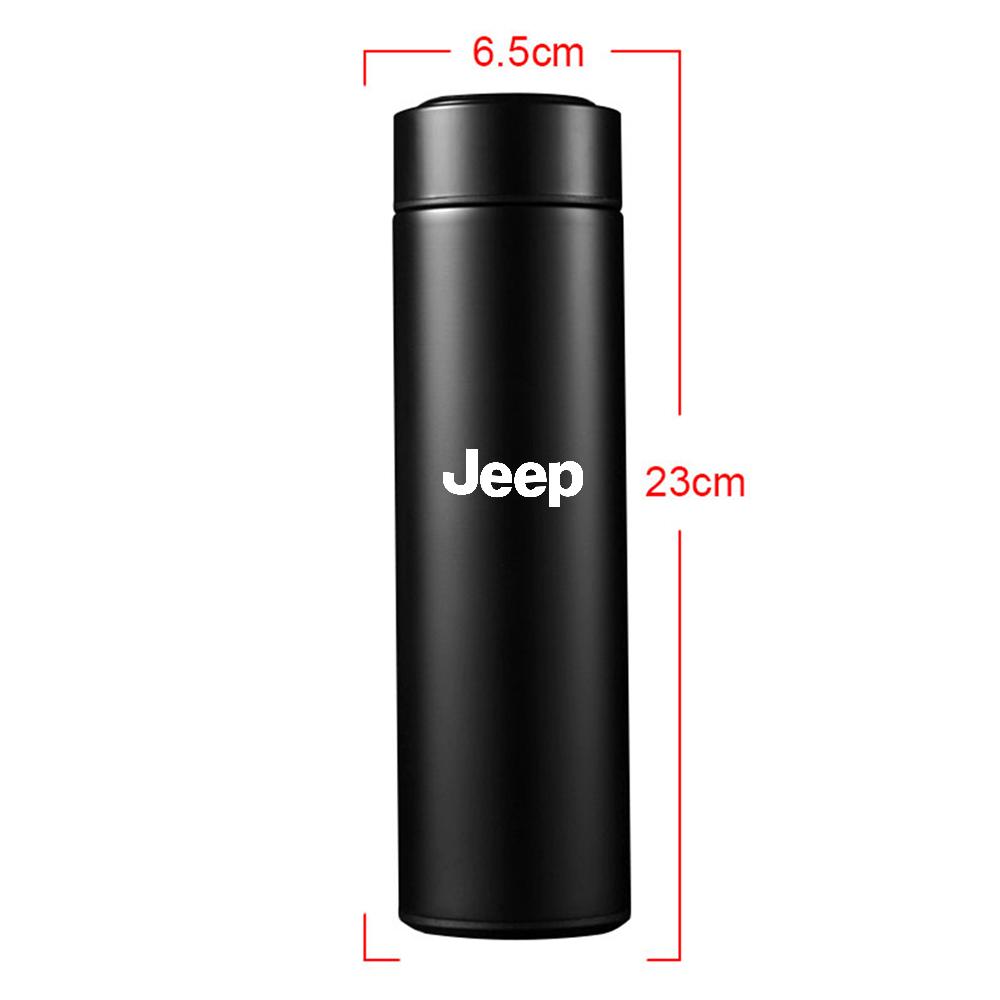 Cup Holders Car Stainless Steel Smart Thermos Mug Thermos LED Display Temperature For Jeep Renegade Patriot Wrangler Cherokee Co