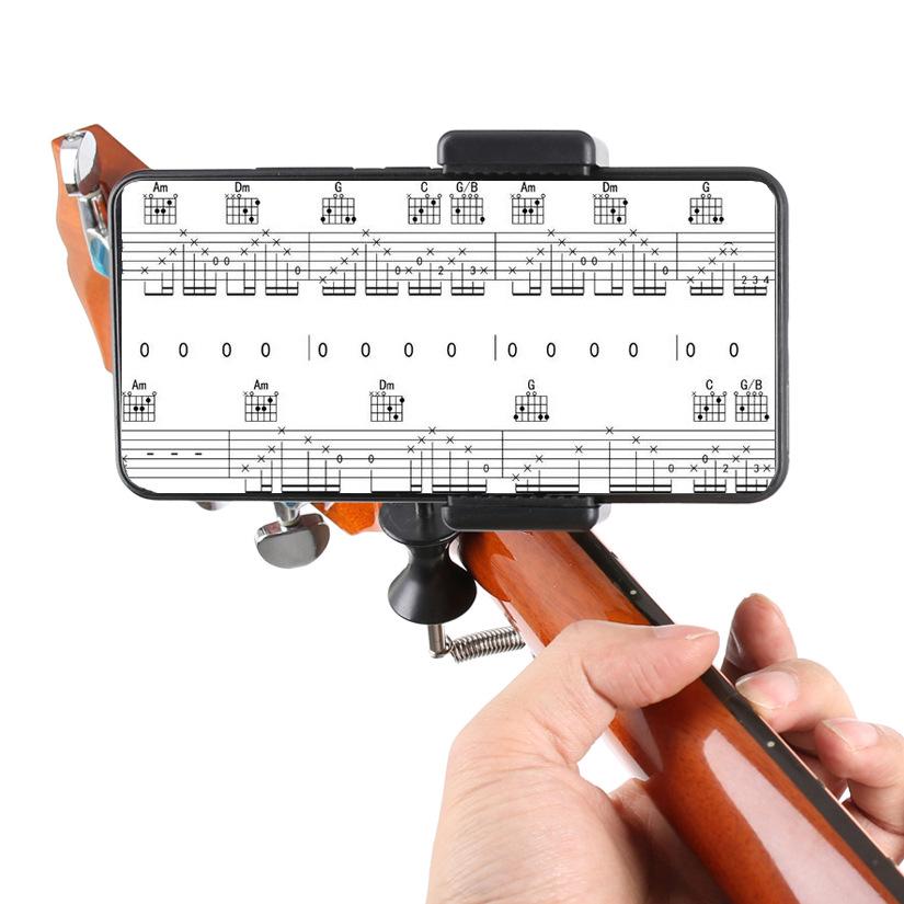 Electric Bass and Guitar Capo with Phone Clip & Strap