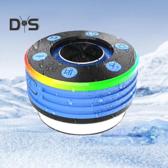 Bezdrátový reproduktor kompatibilní s Bluetooth s RGB LED světly IPX7 Vodotěsný Přenosný mini stereo reproduktor se snadným připojením