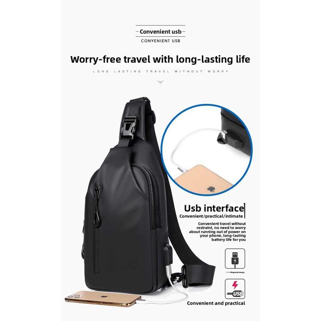 Herren Brusttasche, Trendige und Modische Umhängetasche, Schlicht und mit großem Fassungsvermögen, Vielseitig für den täglichen Arbeitsweg, Herren Tasche