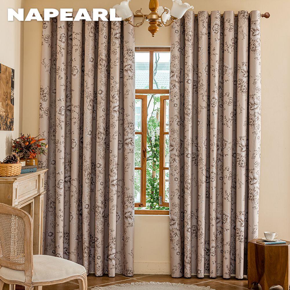 1 ks NAPEARL Módní Retro Tištěné Zatemňovací Závěsy 100% Zatemňovací Silný Závěs pro Ložnici Obývací Pokoj Balkonové Okno pro Domácí Dekoraci