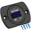 Digital Voltage Meter DC 12-24V Waterproof Round Meter Car Voltmeter With LED Digital Display Panel For Car Motorcycle Boat RV