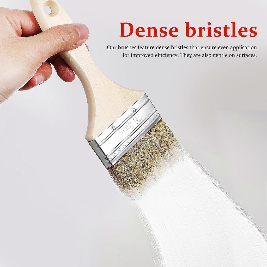 10 Pcs Painting Brush Wooden Handle Brush Pastry Brush Chip Brush Barbecue Brush Basting Brush for Cooking