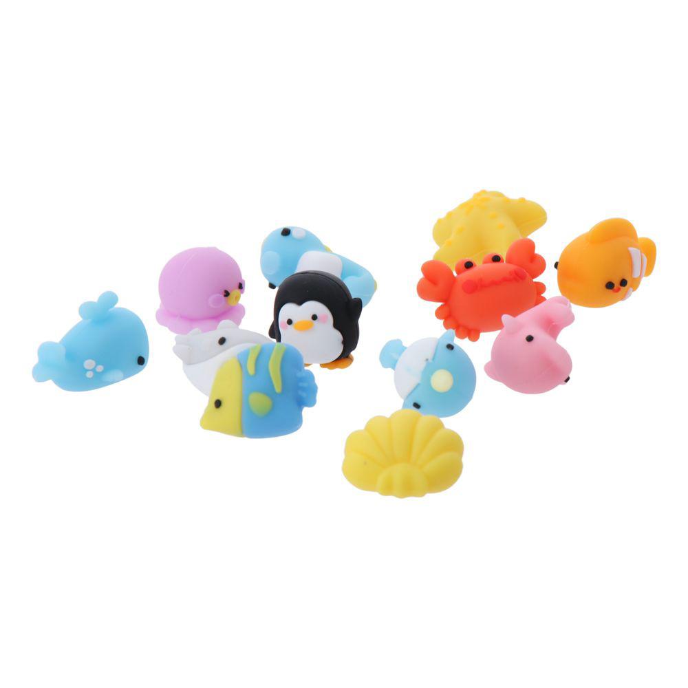 12 Pcs Ocean Animal Ocean Animal Shaped Bucket Eraser 2.36*2.75 Inch Pencil Erasers  Office