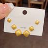 Cartoon geometric earrings light luxury fashion versatile stud earrings temperament versatile high sense niche design earrings