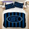 Eredità Inter: Set da tre pezzi Pride Blu Nero (1 * copripiumino + 2 * federa, senza nucleo) Set biancheria da letto regalo di Natale compleanno