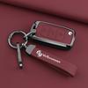 For VOLKSWAGEN VW Alloy Leather Car Key Case Cover For Volkswagen VW Polo Golf 4 5 6 Passat Tiguan Beetle Caddy T5 Up Eos Lavida