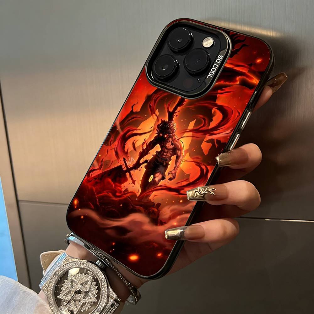 

C-Clover Asta B-Black Phone Case For iPhone 17,16,15,14,13,12,11 Plus Pro Max Colored Silver Phone Case iPhone16Plus