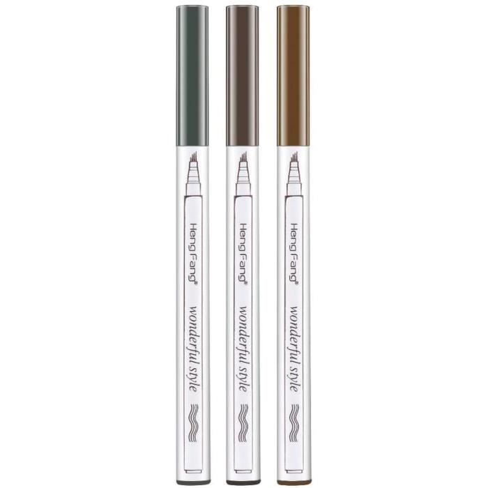 Crayon sourcils - Rotation Automatique - Waterproof - Gris foncé - Marron