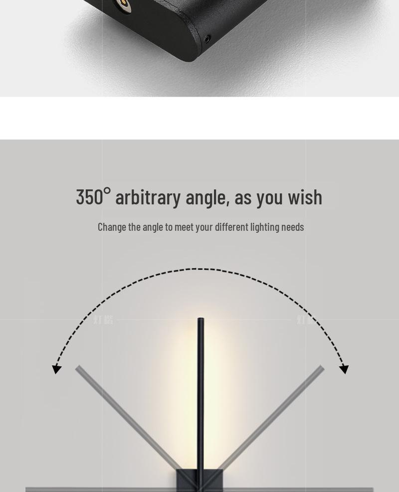 Lux Rechargeable LED Wall Lamp for Living Room & Bedroom – Sleek Linear Design, No Wiring Needed