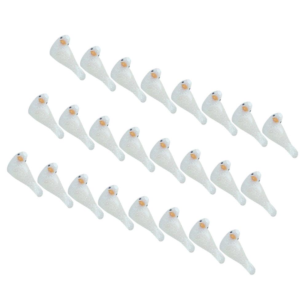 

24 шт. Искусственные украшения-птицы, имитация птиц, свадебный декор, реалистичное украшение для рабочего стола, балкона, сада, свадебный декор белый