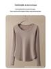 Women's Cationic Thermal Underwear Plus Velvet Long Sleeve Shirt for Fall/Winter
