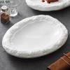Irregular Stone Pattern Double-layer Plate Ceramic Dessert Dish Snack Plate Sashimi Sushi Plate Artistic Conception Tableware