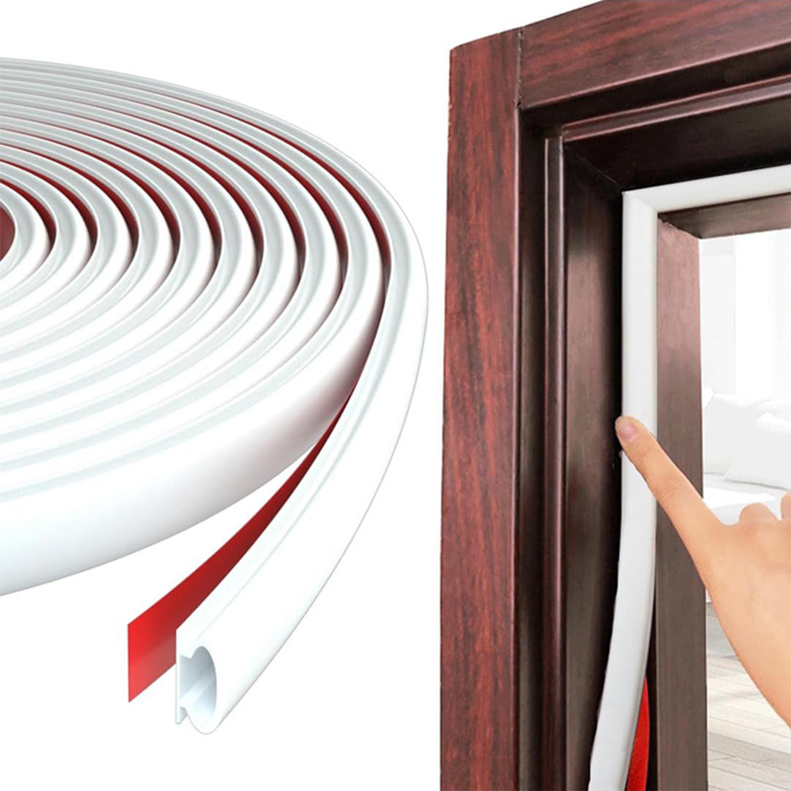 

2pcs Door windows Sealing Strips Draft Stopper Silicone Weather Strip Windproof Soundproof Seal Self Adhesive for Home Office