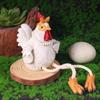 2pcs Resin Garden Animal Ornament Decorative Turkey Statue Funny Miniature Figurine Sculpture  Yard