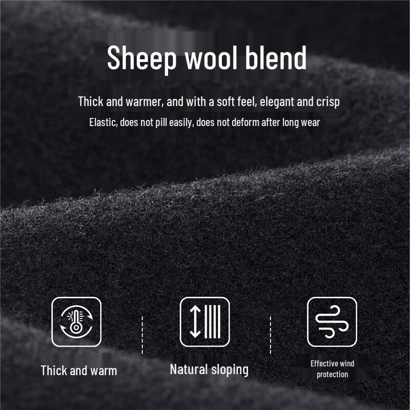 

Men s Autumn Winter Wool Blend Lapel Jacket 2XL