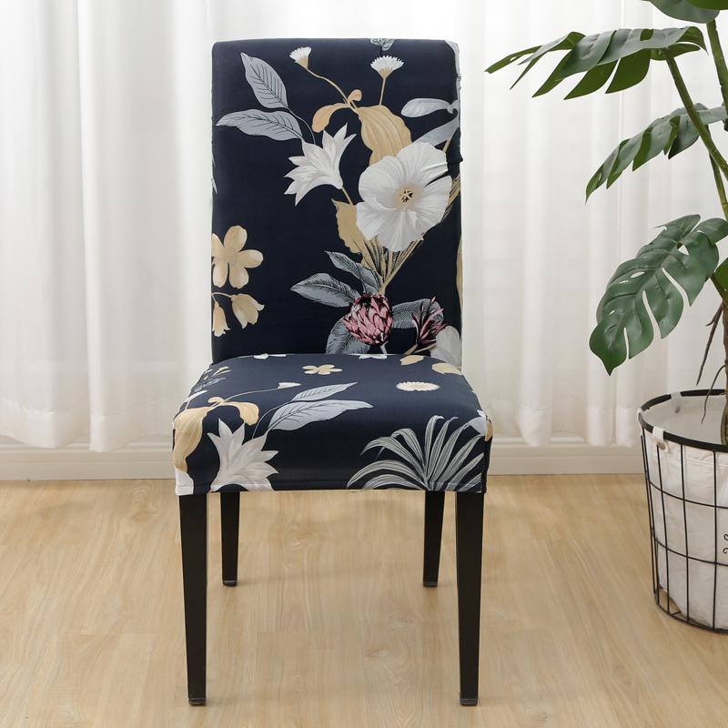 Boho-Muster bedruckter Stretch-Stuhlbezug für Esszimmer, Büro, Bankettstuhl-Schutz, elastisches Material, Sesselbezug