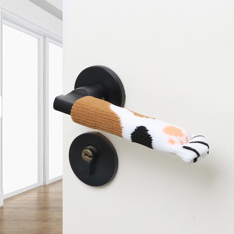 Knitted Thickened Anti-Collision Door Handle Cover for Winter