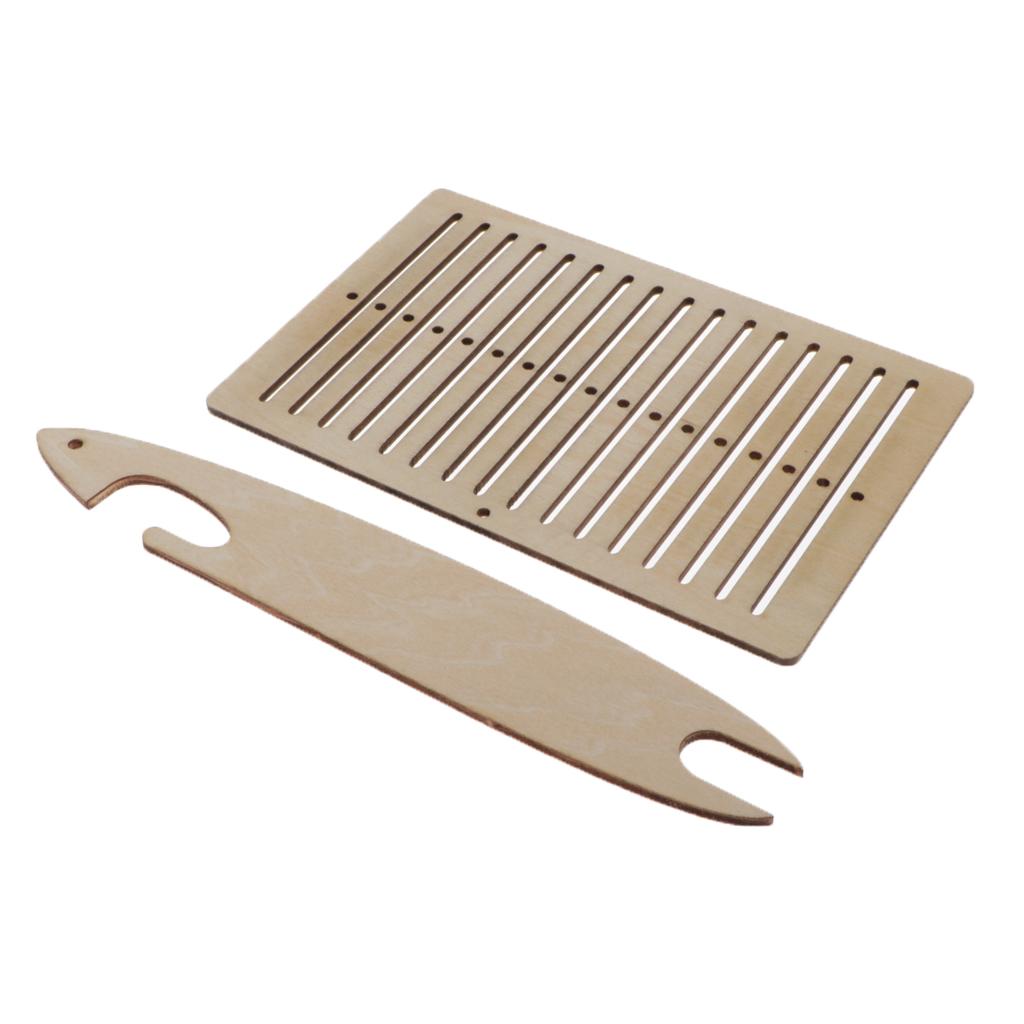 Multipurpose Wooden Loom Weaving Kit for Beginners Embroidery Knitting Shuttle Machine DIY Craft Sewing Projects