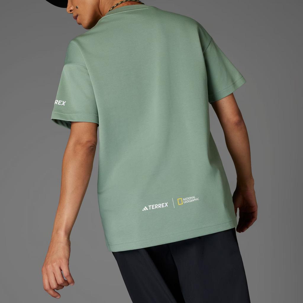 adidas Terrex X Współpraca z National Geographic Ng U Ar F Gfx T Amerykańska Odzież Outdoorowa Szybkoschnący Retro Sportowy T-shirt z Krótkim Rękawem Unisex Top JD5963