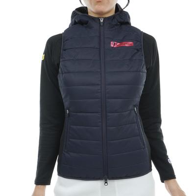 Vest Stretch Thermisch Waterafstotend Winddicht Script Logo Ritsvest Golf Marineblauw Dames CW-YG602
