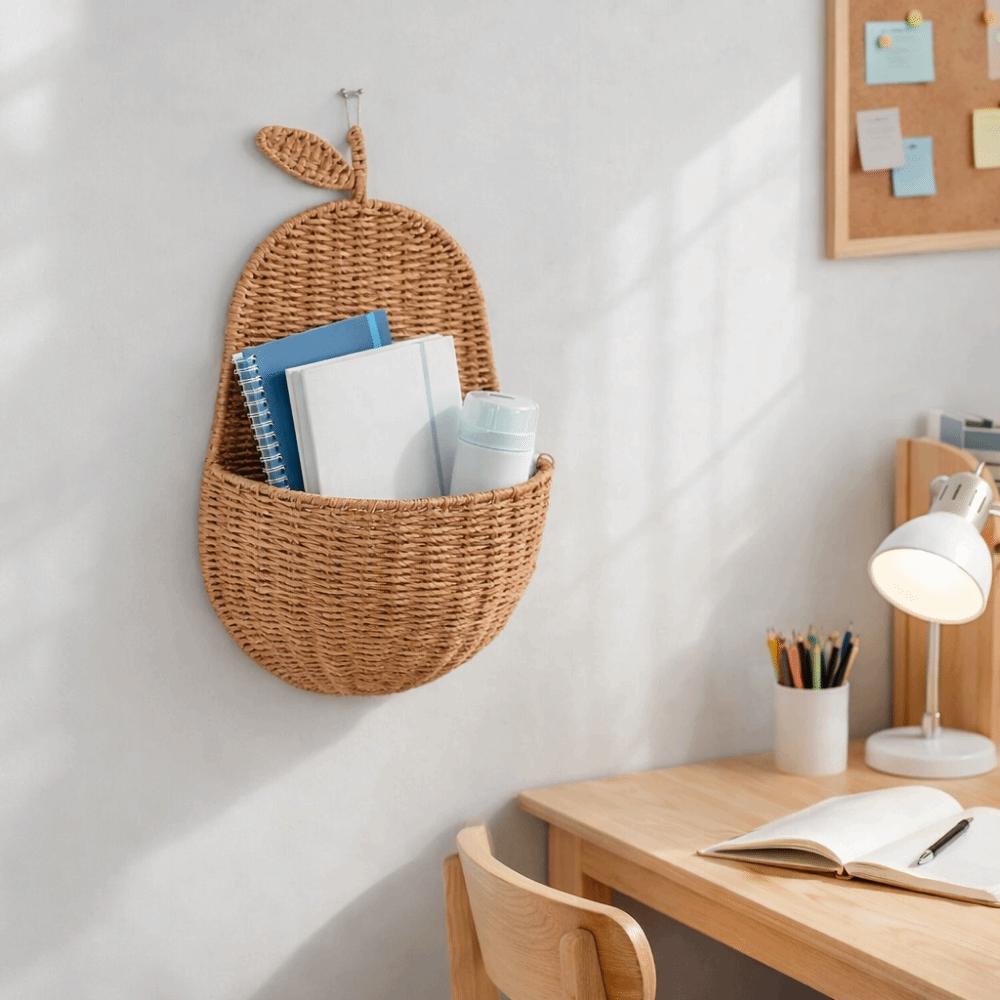 Cesto Portaoggetti Decorativo in Rattan Sintetico Cesto Portaoggetti Fatto a Mano per la Spesa Stanza del Bambino