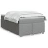 VidaXL Slat Bed Base and Mattress Light Grey 120x190 Cm Fabric, Bed, Platform Bed, Panel Bed, Furniture of 3285116