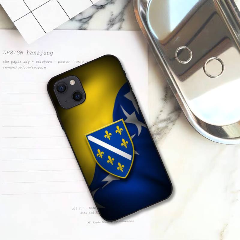 

Чехол для телефона с флагом Боснии для iPhone 11 12 Mini 13 Pro XS Max X 8 7 6s Plus 5 SE XR iPhone13PRO