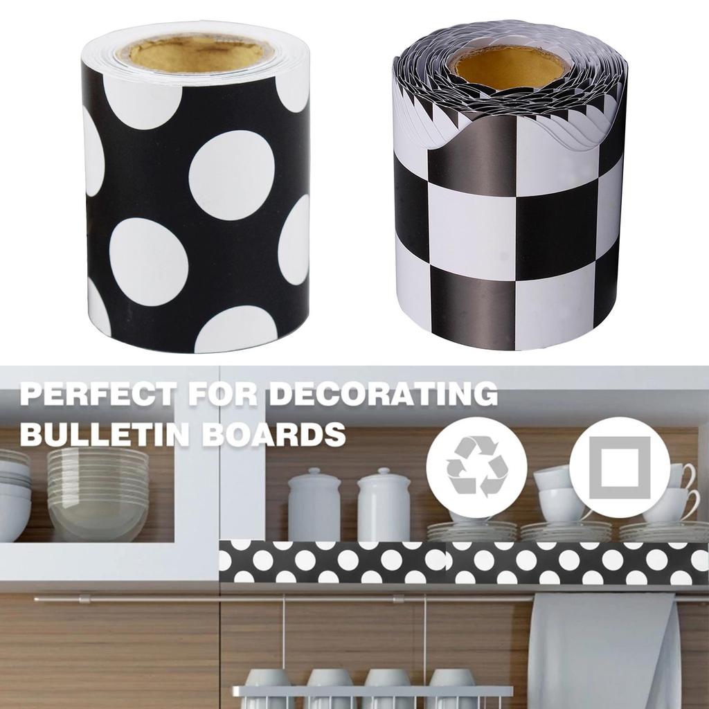 Bulletin Border Trim Decorative Blackboard Desks Straight Border Stickers