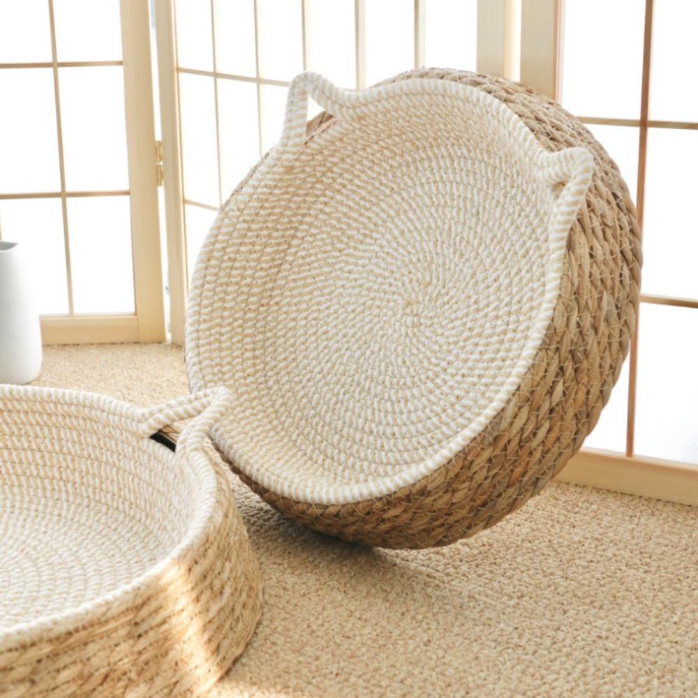 Handmade Vine Woven Cat Nest Large Size Seasonal Warmth Pad  Four Seasons Universal