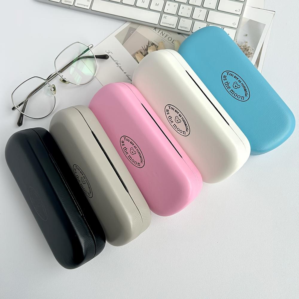 Brillenetui aus Kunstleder, Tragbare Cartoon-Bär Brillenaufbewahrungsbox, Hochwertiges Schlichtes Nischendesign, Creme-Stil für Damen