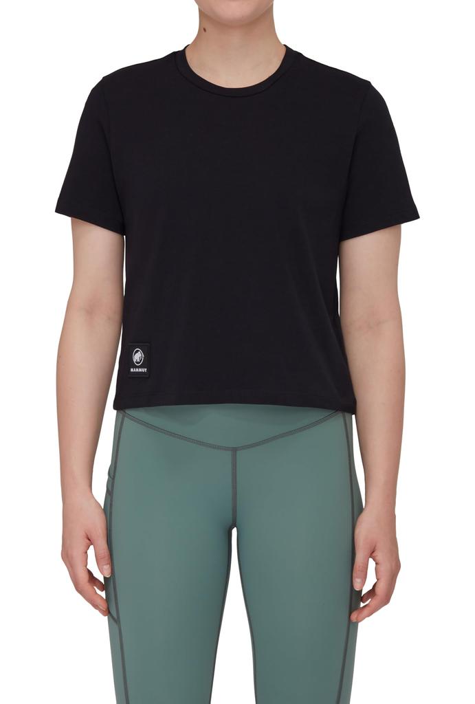 Mammut Massone Cropped Patch Women's T-Shirt, Black, 1017-05180