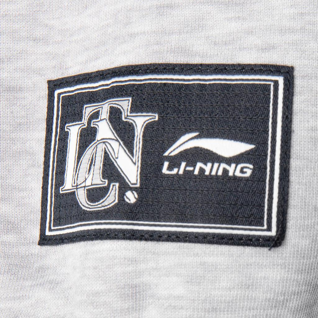 Li Ning Sports Lifestyle Series Letter Round Neck Breathable Versatile Casual Sports Sweatshirt Men Sweatshirt Flower-Gray Light-Gray AWDV567-6